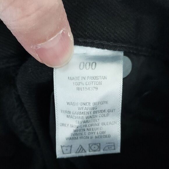 🆕️ AEROPOSTALE 000 Mom Short 3.25" Black Distressed Real Original Denim - Picture 9 of 10